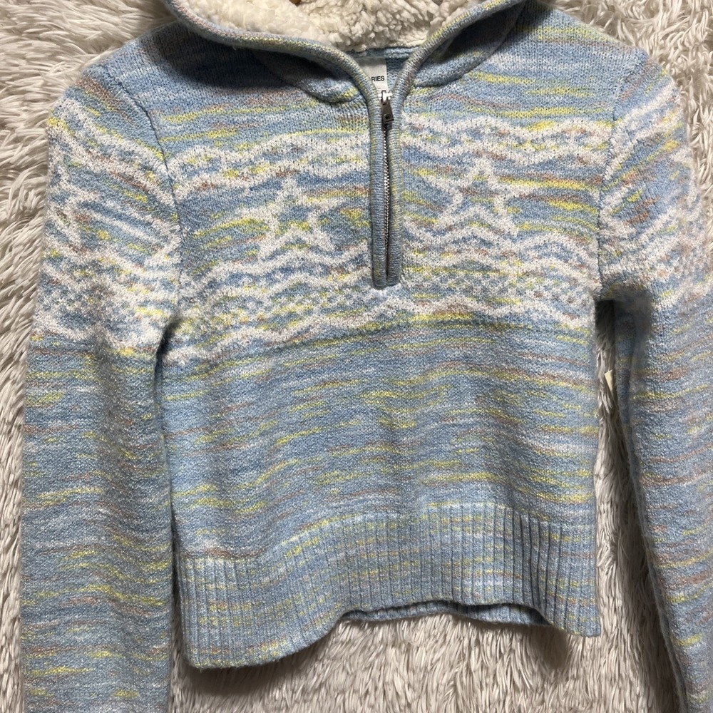 NEW No Boundaries Girls Sherpa‎ Lined Sweater Size Small 4-6 - Picture 7 of 8